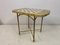 Mid-Century Chess Games Table in Marble and Brass 2