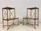 Etagere Side Tables in Brass and Maple, Set of 2 5