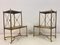 Tables d'Appoint Etagere en Laiton et Erable, Set de 2 5