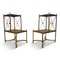 Etagere Side Tables in Brass and Maple, Set of 2, Image 12