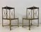Etagere Side Tables in Brass and Maple, Set of 2, Image 10