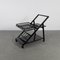 Black Laquered Ash Bar Trolley with Removable Tray, 1970s, Image 4