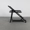 Black Laquered Ash Bar Trolley with Removable Tray, 1970s 8