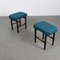 Beech and Fabric Wood Stools, Set of 2, Image 2