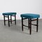 Buchenholz und Stoff Hocker, 2er Set 10