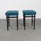 Beech and Fabric Wood Stools, Set of 2, Image 5