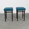 Buchenholz und Stoff Hocker, 2er Set 5