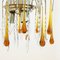 Murano Glass Teardrop Waterfall Chandelier, Italy, 1970s, Image 3