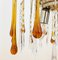 Murano Glass Teardrop Waterfall Chandelier, Italy, 1970s, Image 4