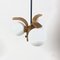 Bony Hanging Lamp in Glass and Wood 4