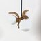 Bony Hanging Lamp in Glass and Wood, Image 4