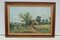 Unknown, Rural Landscape with Figures, Oil on Canvas, Framed 1