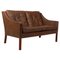 Brown Leather Model 2208 Two-Seat Sofa from Fredericia 1