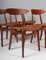 Oak and Aniline Leather Dining Chairs, Denmark, 1960s 6