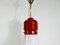 Red Bulb Pendant Light attributed to Ingo Maurer 6