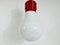 Lámpara colgante Red Bulb atribuida a Ingo Maurer, Imagen 3