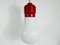 Red Bulb Pendant Light attributed to Ingo Maurer 5