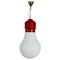 Lampe à Suspension Ampoule Rouge attribuée à Ingo Maurer 1