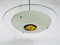 Mid-Century Italian Brass and Glass Ceiling Lamp, 1950s, Image 2