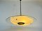 Italienische Mid-Century Deckenlampe aus Messing & Glas, 1950er 11