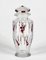 Art Deco Glass Vase with Silver Decorations by Karl Palda, 1930s 1