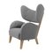 Grey Lounge Chairs in Natural Oak from Lassen, Set of 2 2