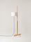 White TMM Floor Lamp in Beech Wood by Miguel Milá 2