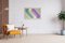 Ryan Rivadeneyra, simple paisaje inclinado en tonos pastel, 2022, acrílico sobre papel, Imagen 7
