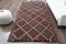 Flachgewebter türkischer Vintage Kelim Area Teppich aus Wolle 1