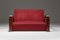 Art Deco French Red Stripped Velvet Living Room Sofa and Armchairs, Set of 3, Image 14