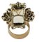 9 Karat Rose Gold and Silver Retro Ring 5