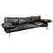 Modernes italienisches Sofa aus schwarzem Leder Diesis von Antonio Citterio für B & b, 1980er 1