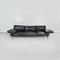 Modernes italienisches Sofa aus schwarzem Leder Diesis von Antonio Citterio für B & b, 1980er 2