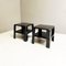 Tavolini da caffè quadrati in plastica nera di Mario Bellini per B&b, Italia, anni '70, set di 2, Immagine 4