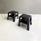 Italian Black Plastic Square 4 Coffee Tables by Mario Bellini for B&b, 1970s, Set of 2 7