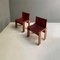 Modern Italian Leather Monk Chairs by Afra and Tobia Scarpa for Molteni, 1970s, Set of 2, Image 6