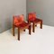 Modern Italian Leather Monk Chairs by Afra and Tobia Scarpa for Molteni, 1970s, Set of 2, Image 3