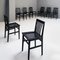 Moderne italienische Milan Stühle aus schwarz lackiertem Holz von Aldo Rossi für Molteni, 1987, 8er Set 2