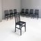 Moderne italienische Milan Stühle aus schwarz lackiertem Holz von Aldo Rossi für Molteni, 1987, 8er Set 3