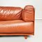 Modern Italian Brown Leather Sofa Twice by Cerri for Poltrona Frau, 1980s 6