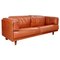 Modern Italian Brown Leather Sofa Twice by Cerri for Poltrona Frau, 1980s 1