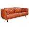 Modern Italian Brown Leather Sofa Twice by Cerri for Poltrona Frau, 1980s, Image 1