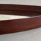 Elliptischer Italienischer Mid-Century Modern Teak Spiegel, 1960er 7