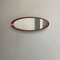 Mid-Century Modern Italian Teak Elliptical Shaped Mirror, 1960s, Image 4