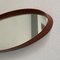 Mid-Century Modern Italian Teak Elliptical Shaped Mirror, 1960s 11