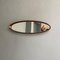 Mid-Century Modern Italian Teak Elliptical Shaped Mirror, 1960s 3