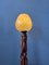 Art Deco Hand-Carved Wooden Table Lamp, Image 3
