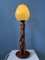 Art Deco Hand-Carved Wooden Table Lamp, Image 2