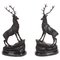 20th Century Bronze Stags Deer, Set of 2 1
