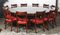 20th Century Diameter Flame Mahogany Dining Table and Chairs, Set of 13 3